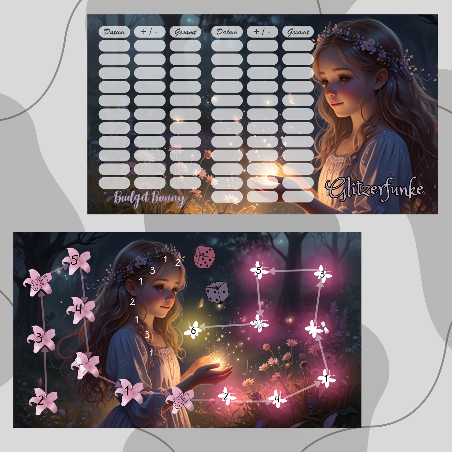 A7 3er Klappkarte ,,Glitzerfunke,,