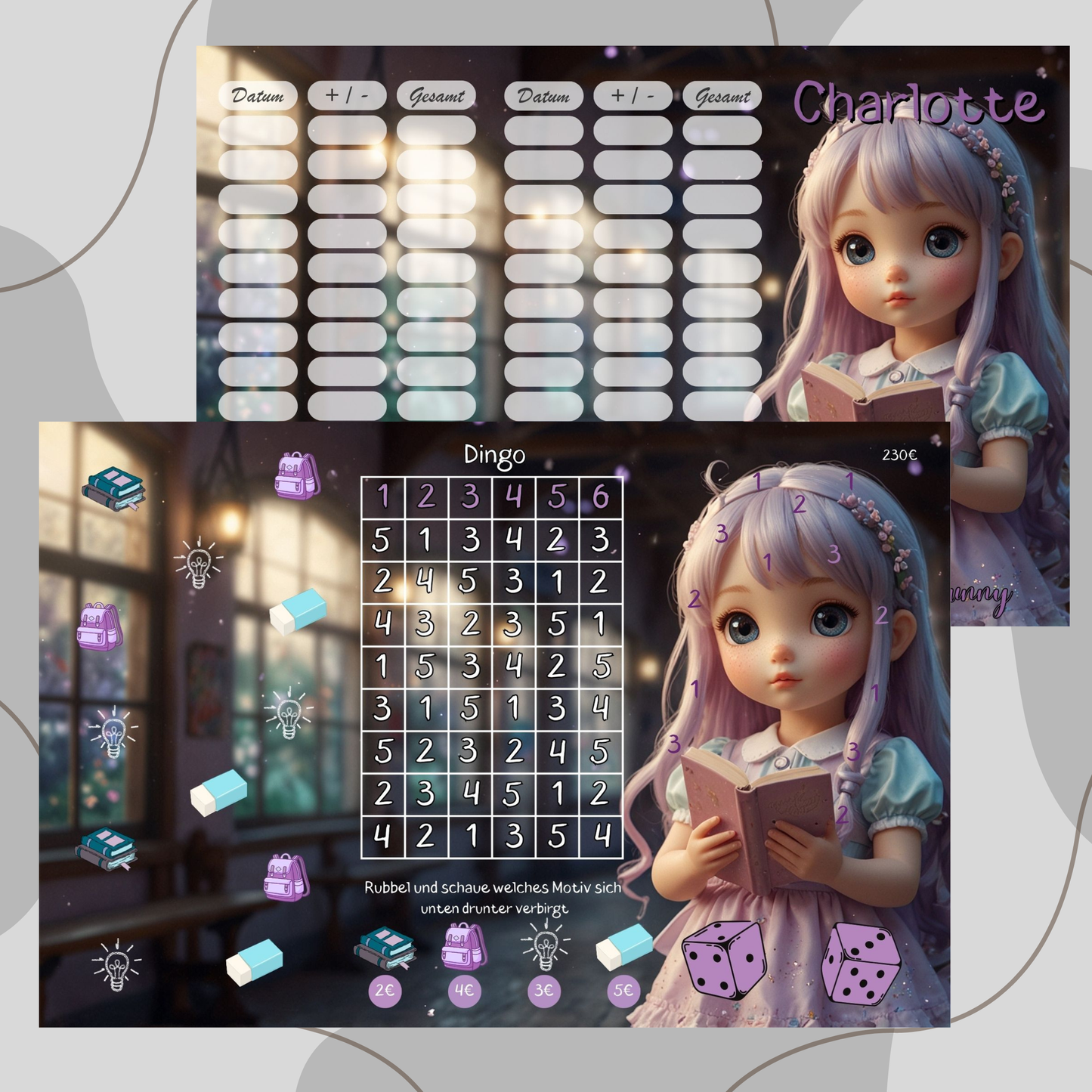 3er Klappkarte ,,Charlotte,,