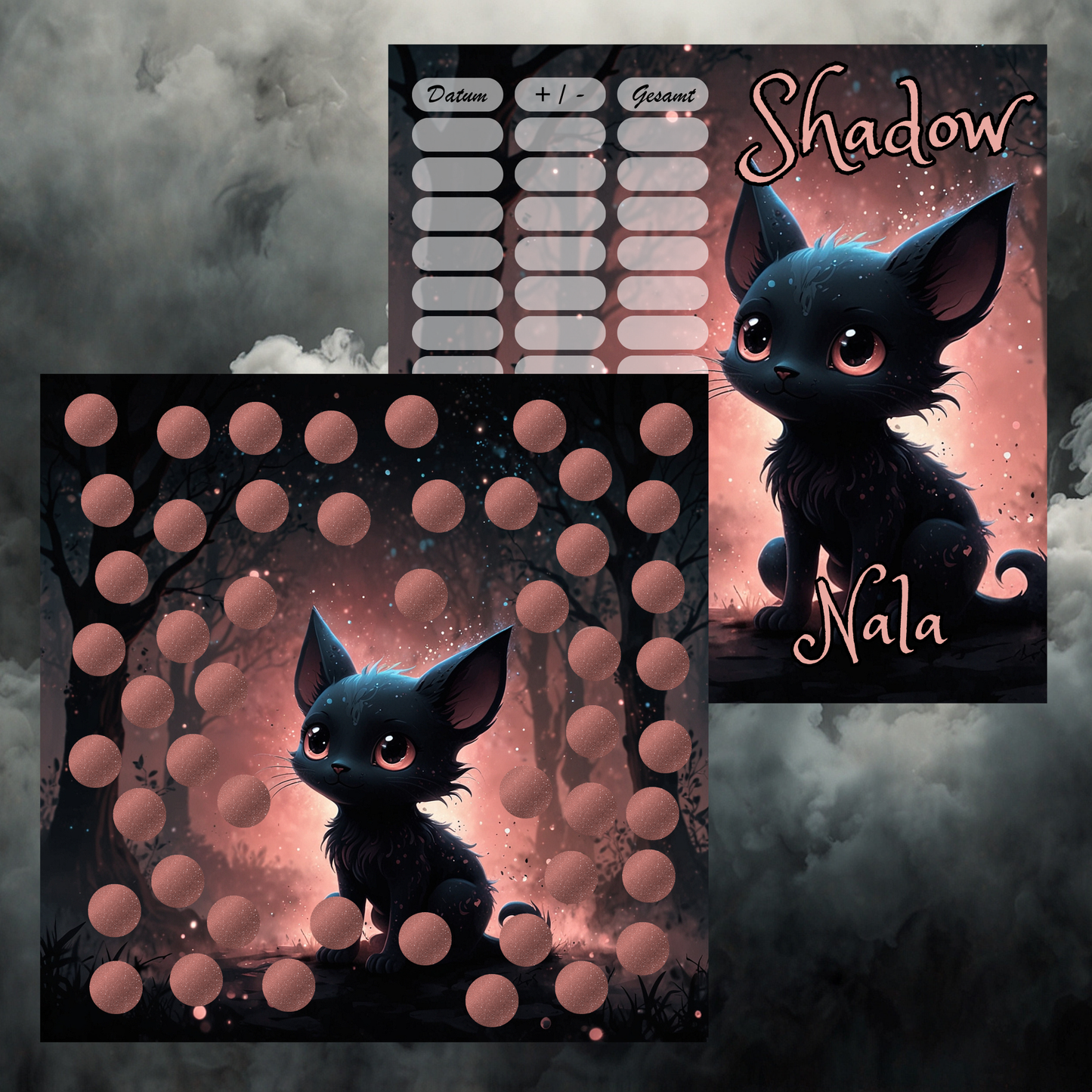 2er Klappkarte ,,Shadow Nala,, foliert