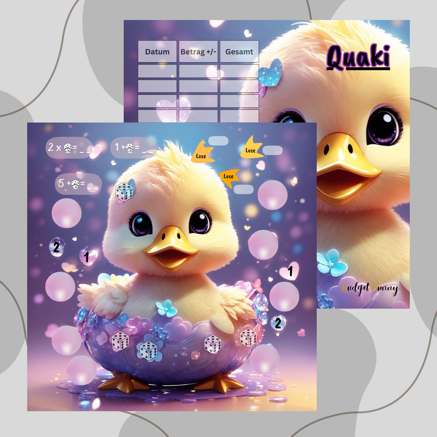 2er-Klappkarte ,,Quaki,,