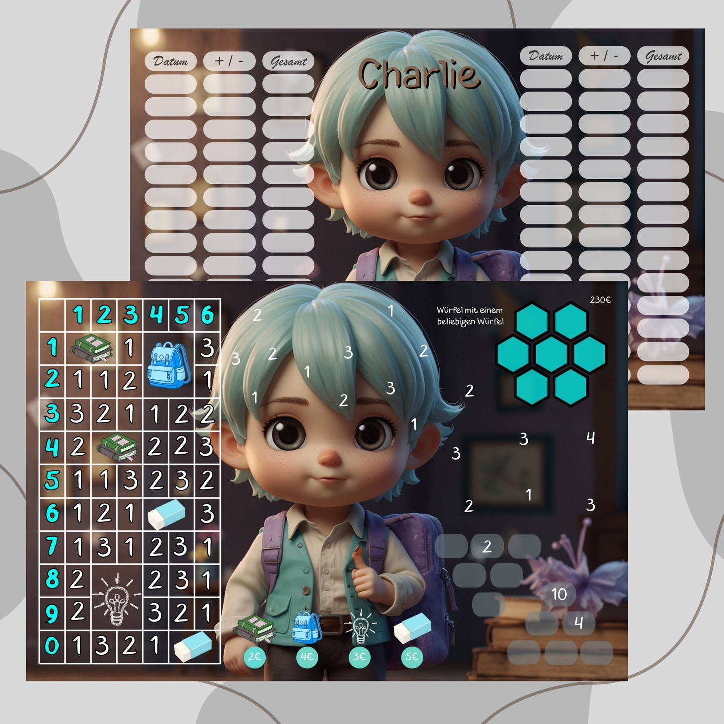 3er Klappkarte ,,Charlie,,