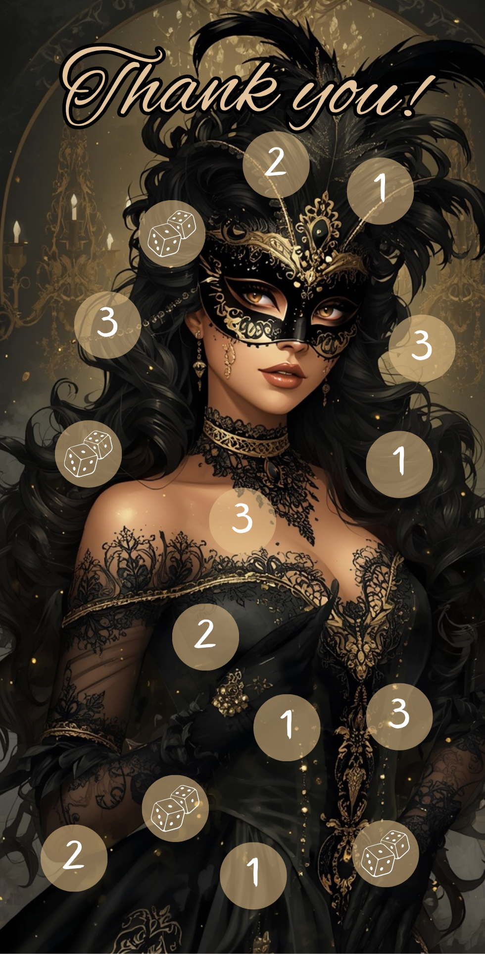 A6 Thank you ,,Maske,, matt foliert