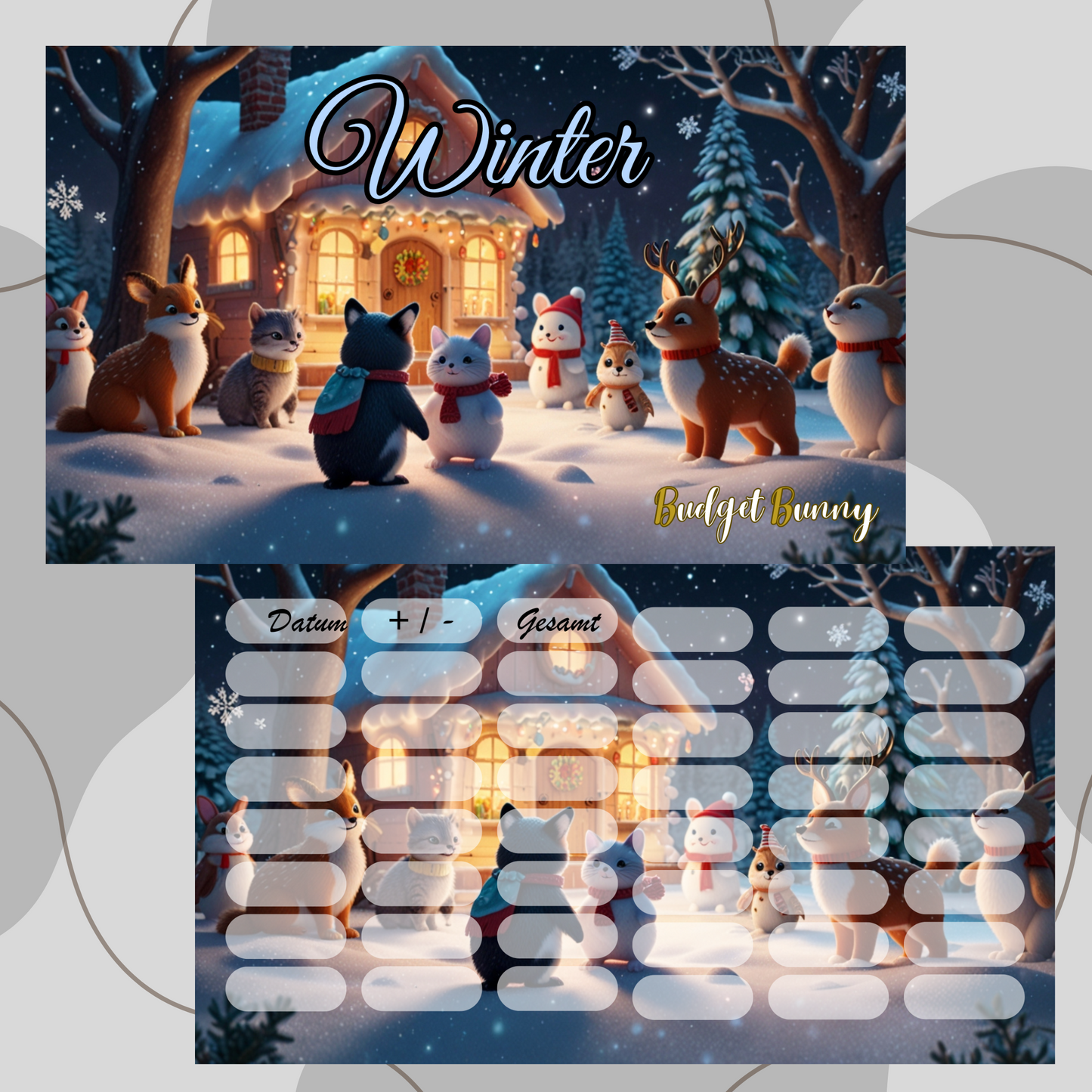 4er Set Mini Jahreschallenge ,,Herbst, Winter, Frühling, Sommer,,