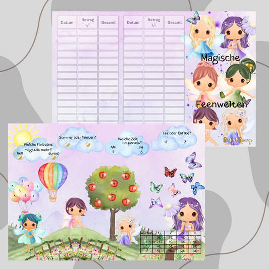 3er-Klappkarte ,,Magische Feenwelten,,