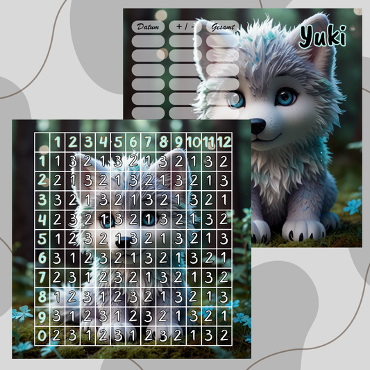 2er Klappkarte ,,Yuki,,