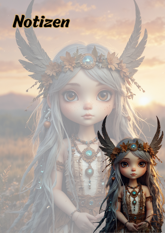 A5 Notizblock, unliniert, Native American