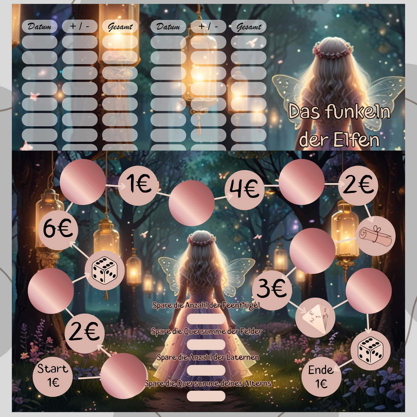 3er Klappkarte ,,Das funkeln der Elfen,,