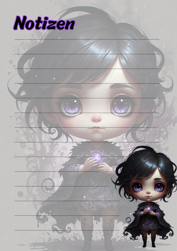 A5 Notizblock, liniert, Shadow hell