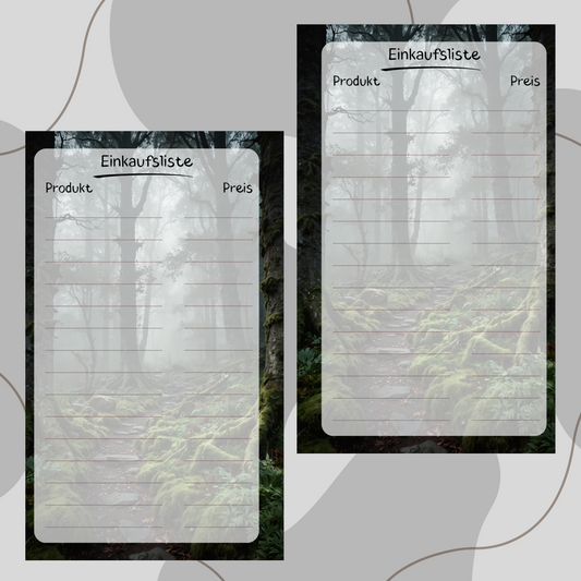 A6 Deckblatt ,,Einkaufsliste,,