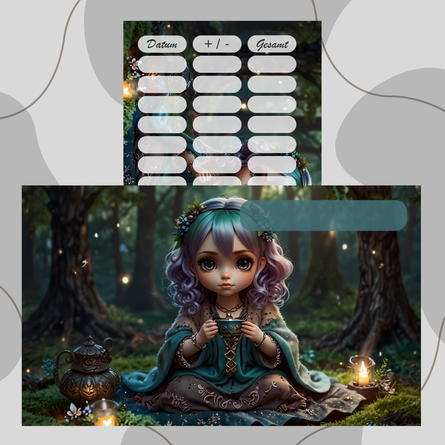 A6 Deckblatt ,,Hexe, Querformat,,