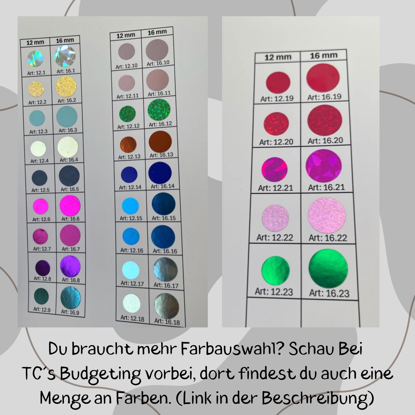 Rubbelsticker 1000er Rollen in 12mm und 16mm