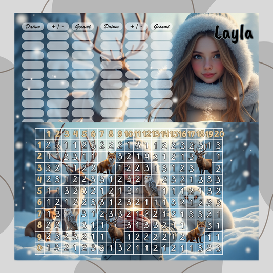 3er-Klappkarte + 3 extra Challenge  ,,Layla,,