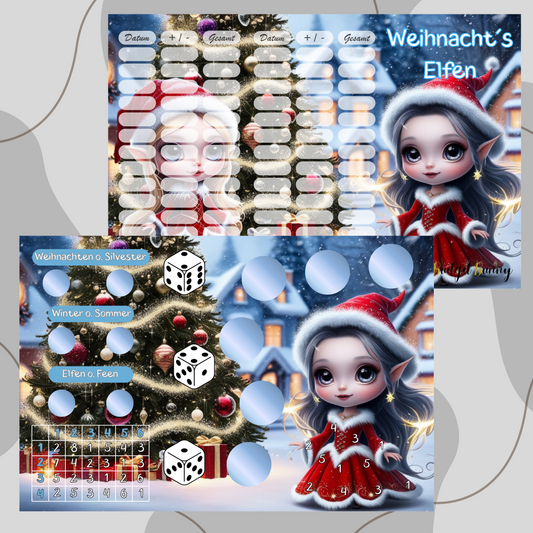 3er Klappkarte ,,Weihnacht´s Elfen,,