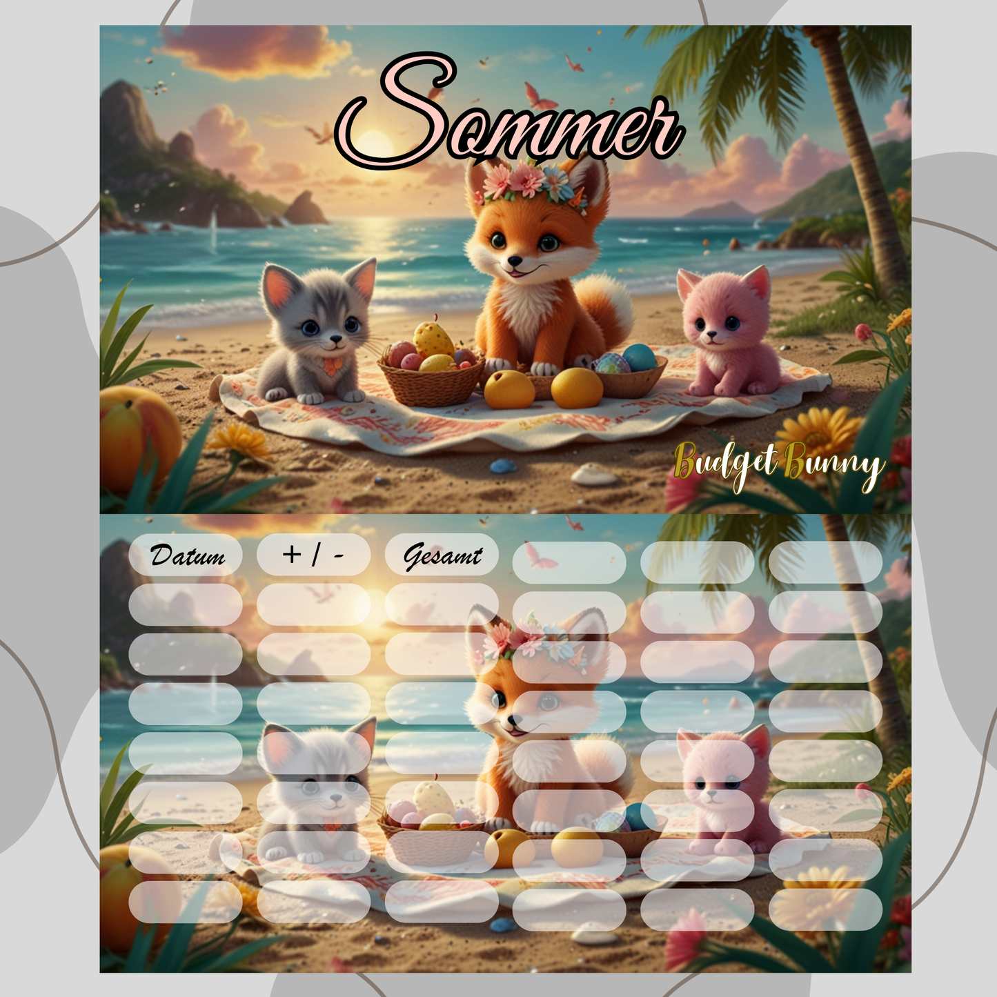 4er Set Mini Jahreschallenge ,,Herbst, Winter, Frühling, Sommer,,