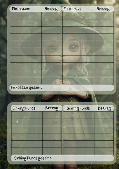 Dein Persönliches Finanzbuch für 12 Monate (grüne Version)