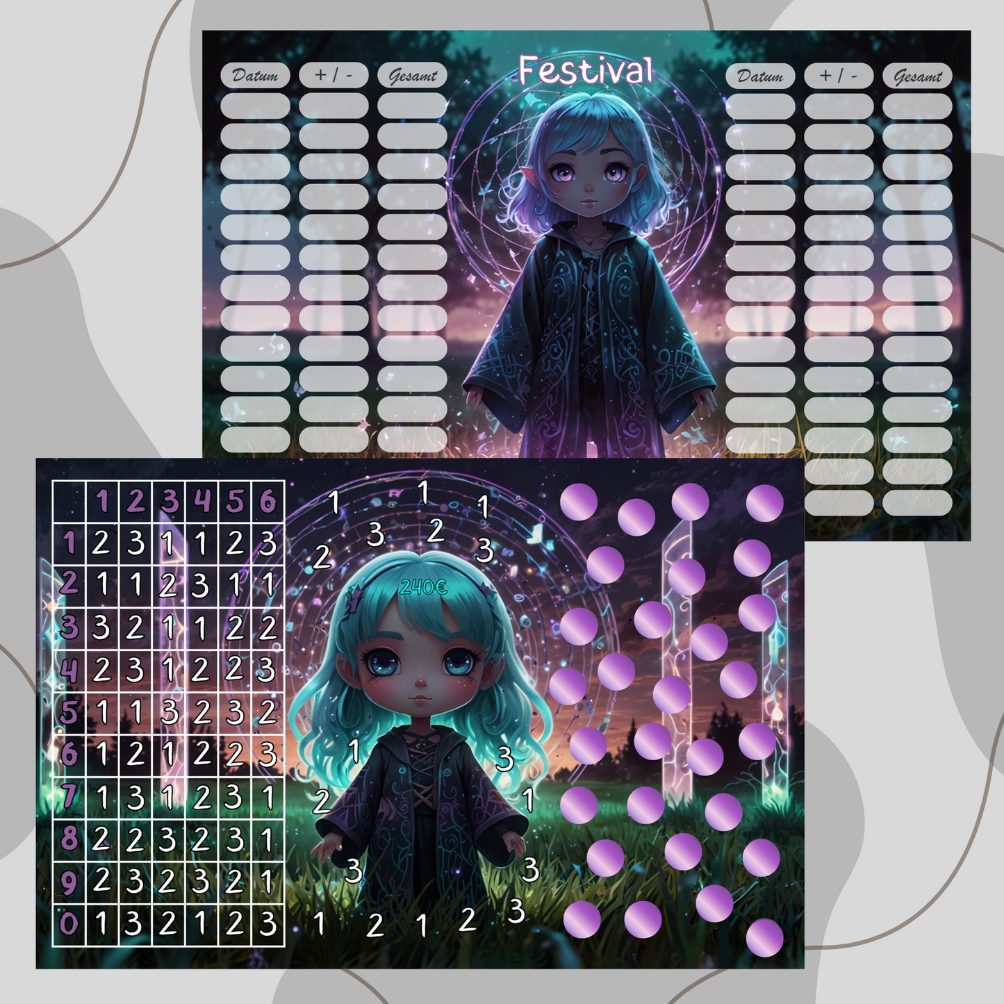 3er Klappkarte ,,Festival,,