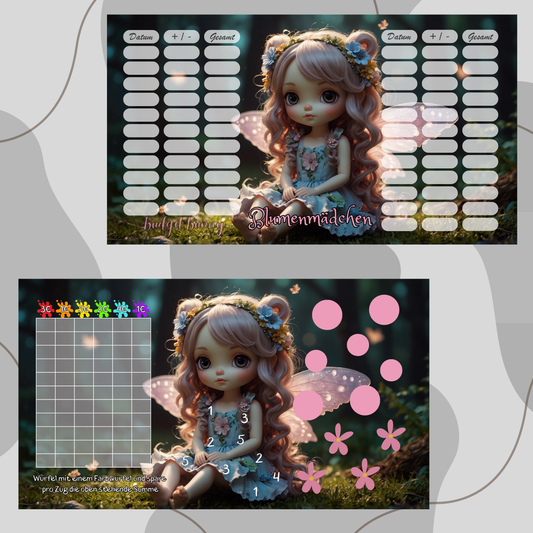 A7 3er Klappkarte ,,Blumenmädchen,,