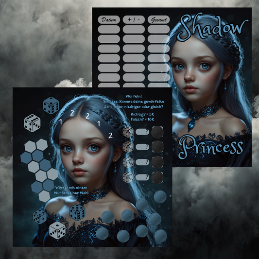 2er Klappkarte ,,Shadow Princess,,