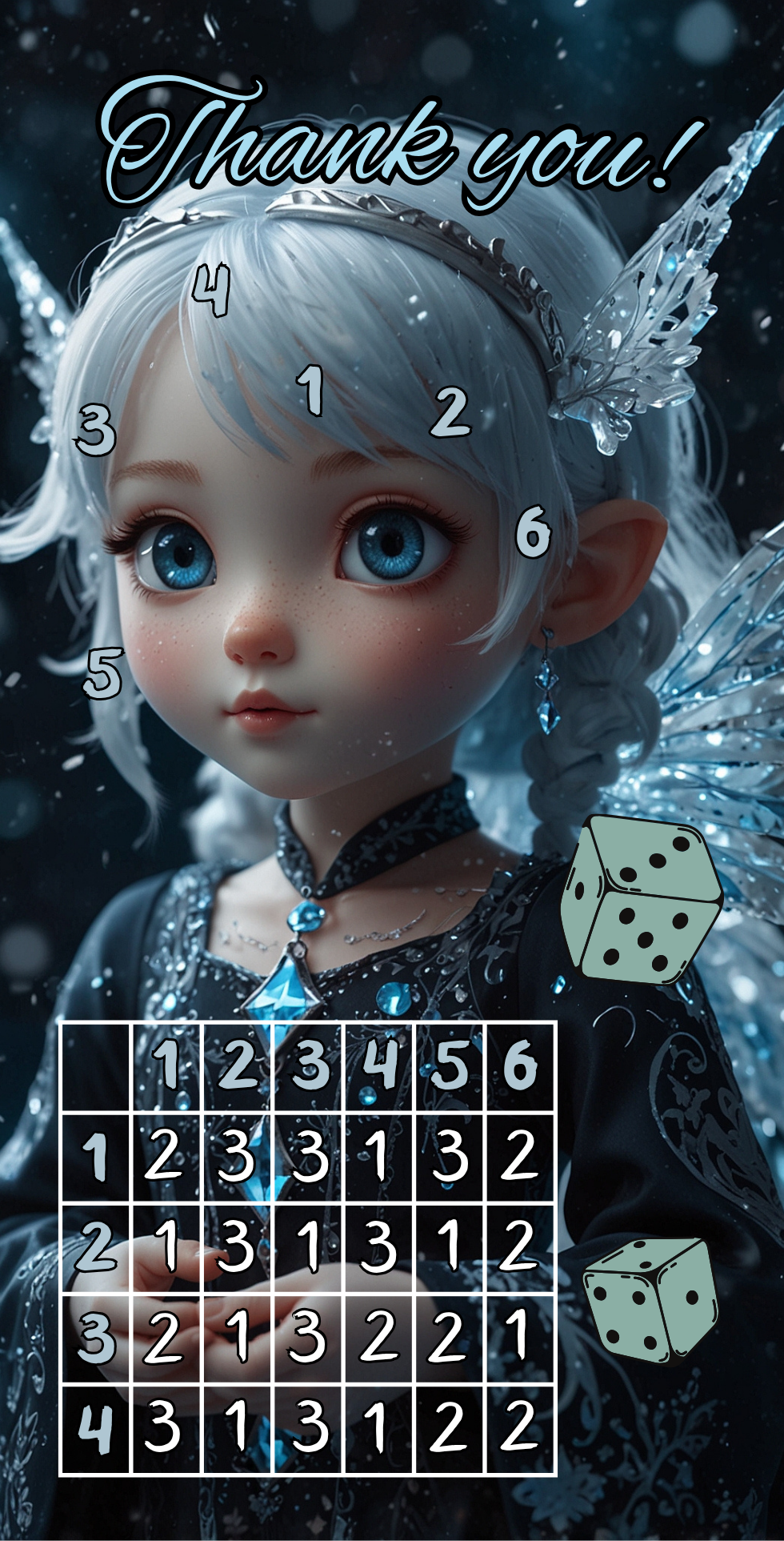 A6 Thank you ,,Icy,, matt foliert