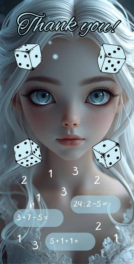 A6 Thank you ,,White,, matt foliert