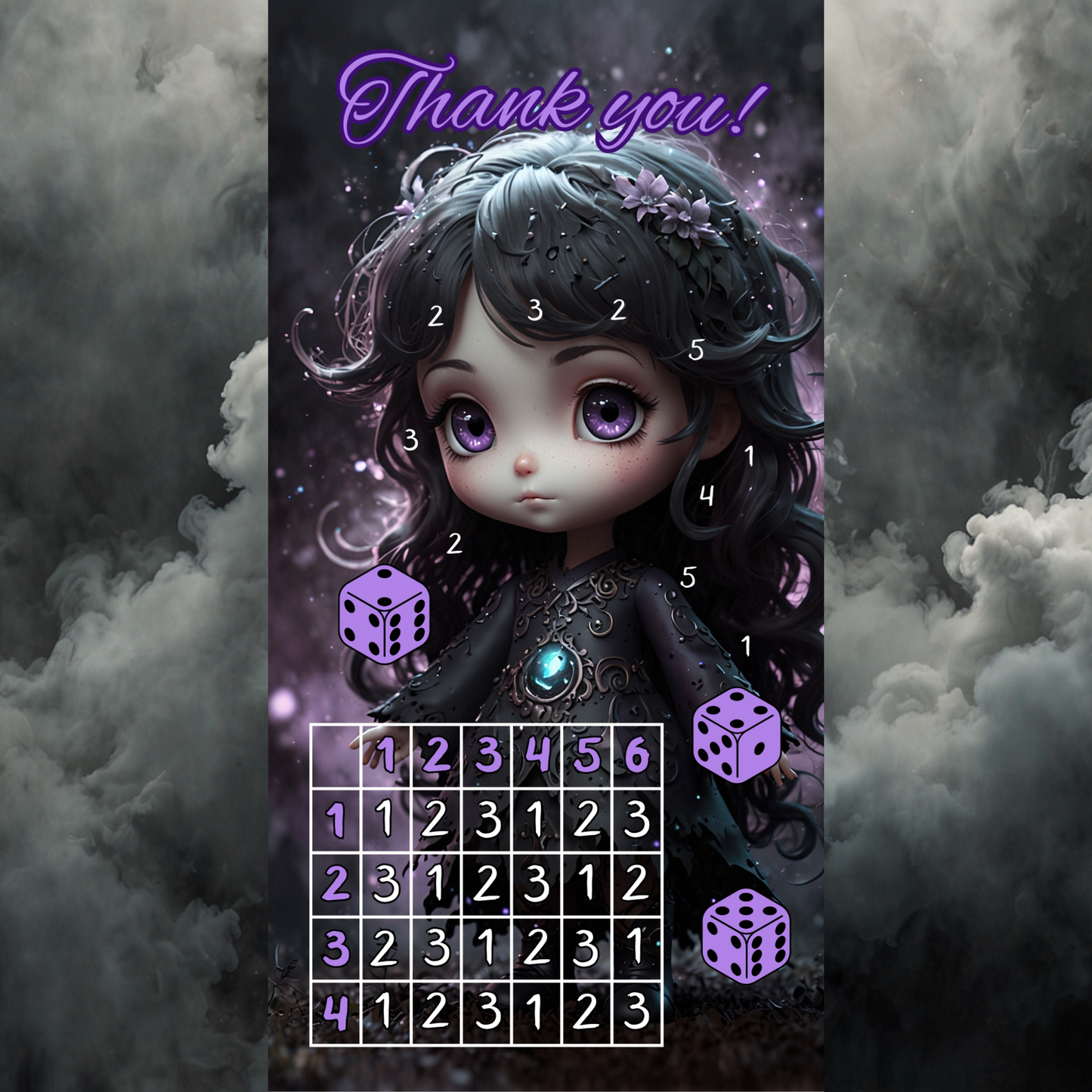 A6 Thank you ,,Shadow Mädchen 1,,
