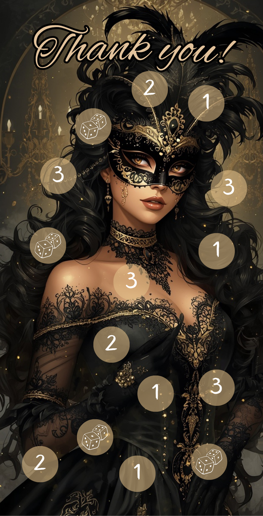 A6 Thank you ,,Maske,, matt foliert