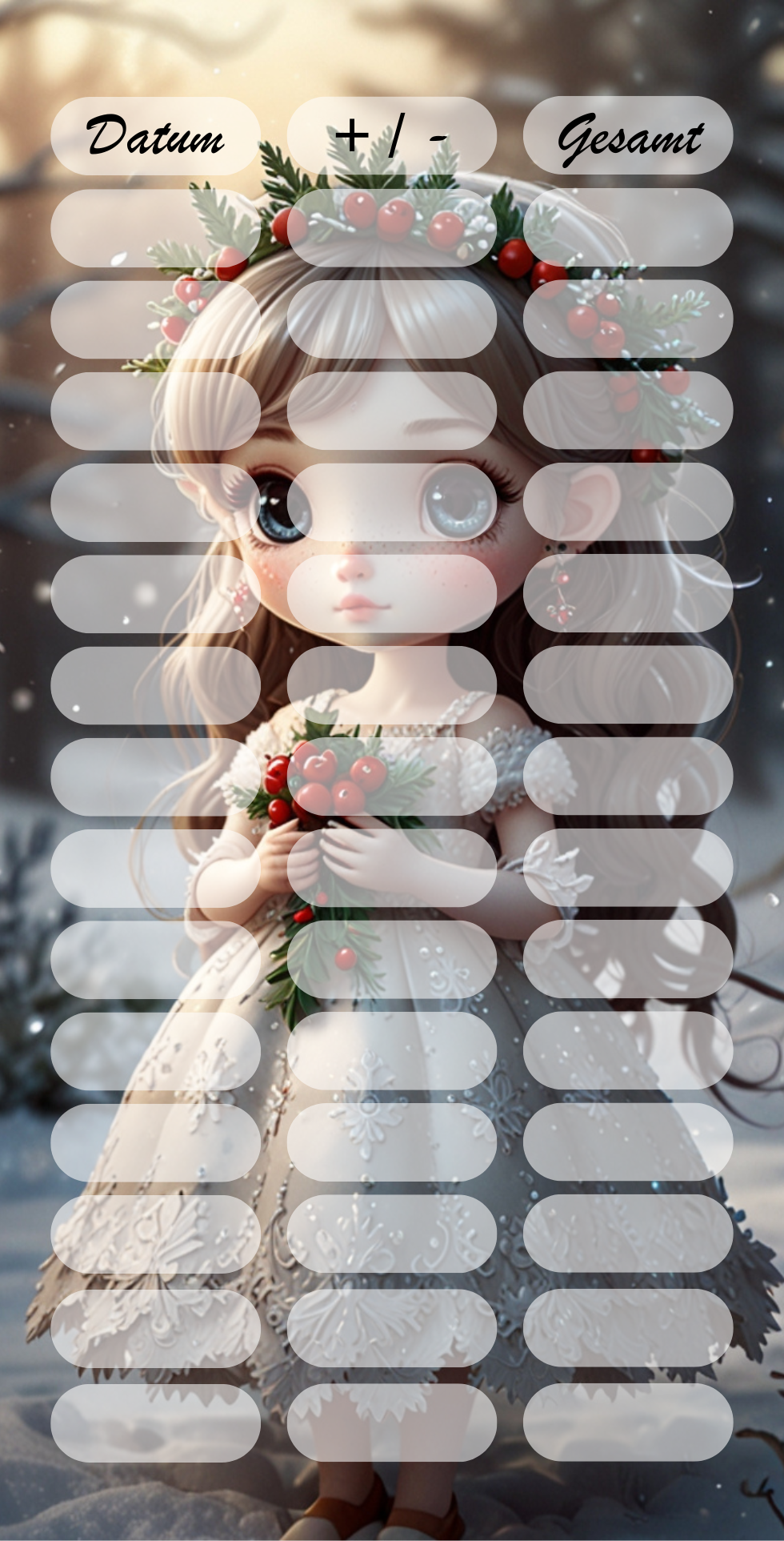 A6 Trackerblock, Hexe Winter