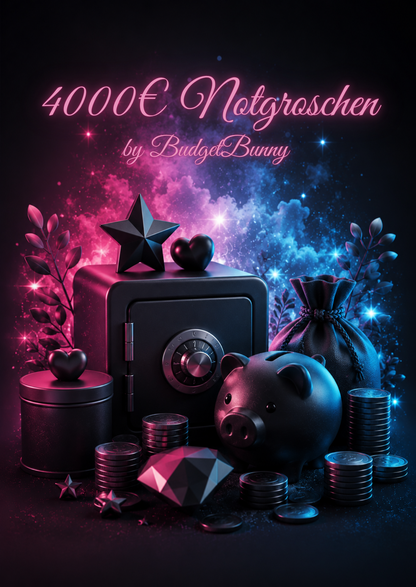 A5 Sparbuch ,,4000€ Notgroschen,,