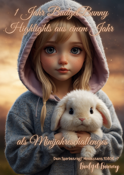 Streng limitiert auf 50 Exemplare! A5 Sparbuch ,,1 Jahr BudgetBunny, Highlights aus einem Jahr,,