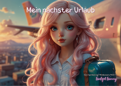 A5 Sparbuch ,,Mein nächster Urlaub,,