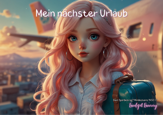A5 Sparbuch ,,Mein nächster Urlaub,,