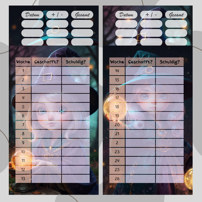 Einheftchallenge ,,No Spend für 26 Wochen,,