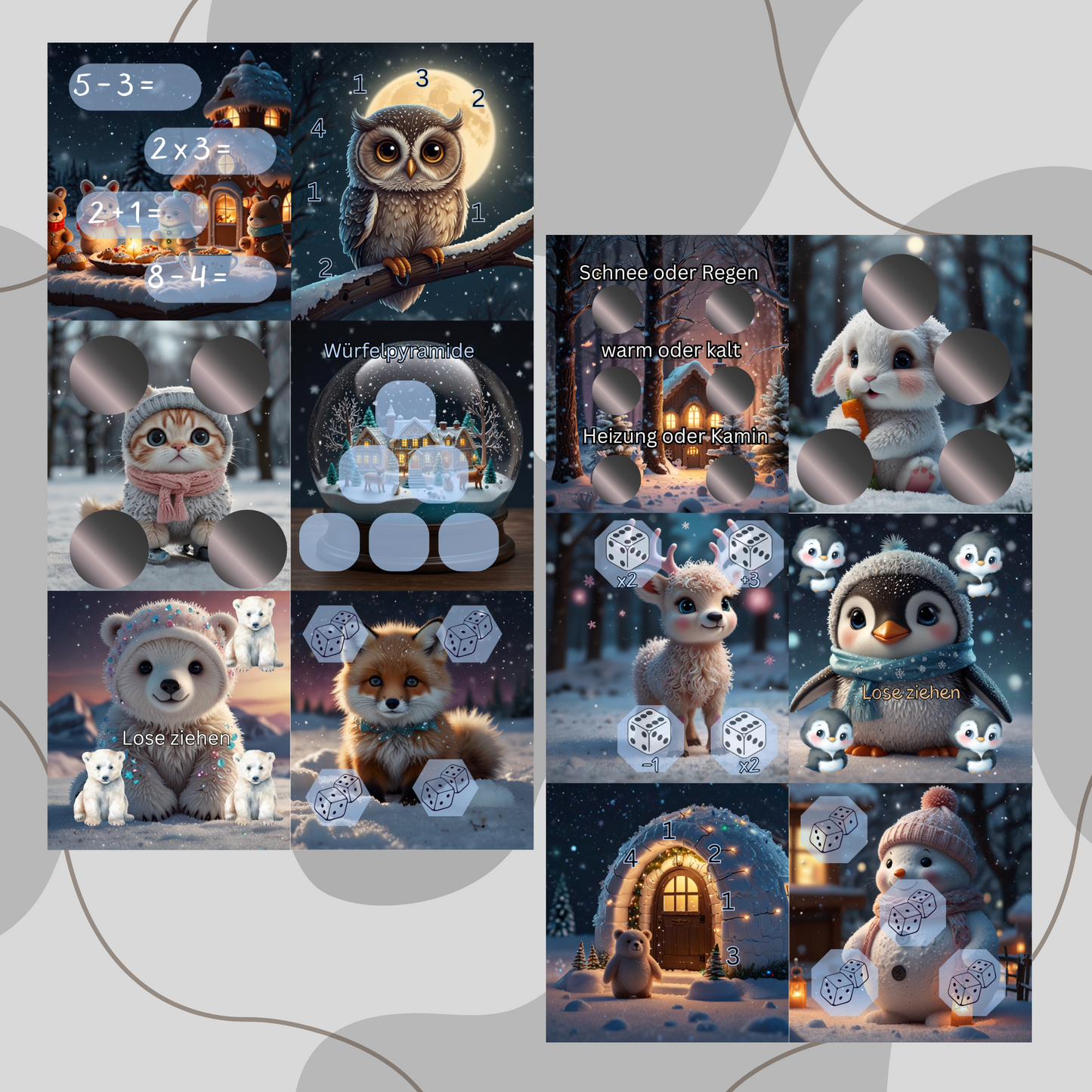 Mini Jahreschallenge zum Abheften ,,Winter,,