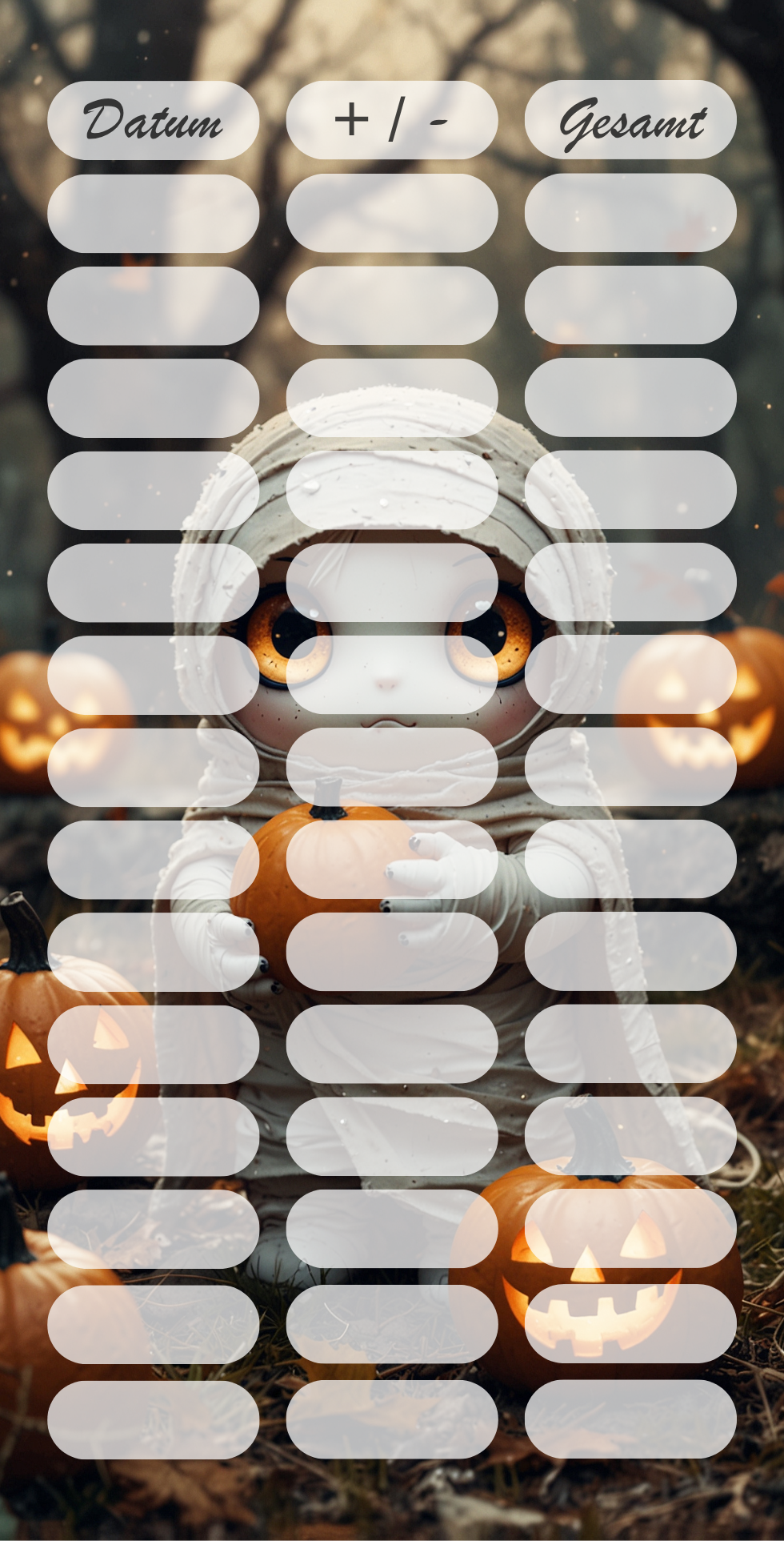 A6 Einzelchallenge Mumien ,,orange,,