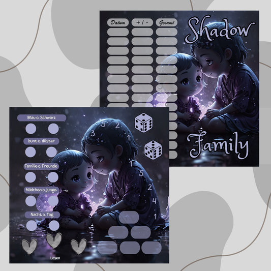 2er Klappkarte ,,Shadow Family,,