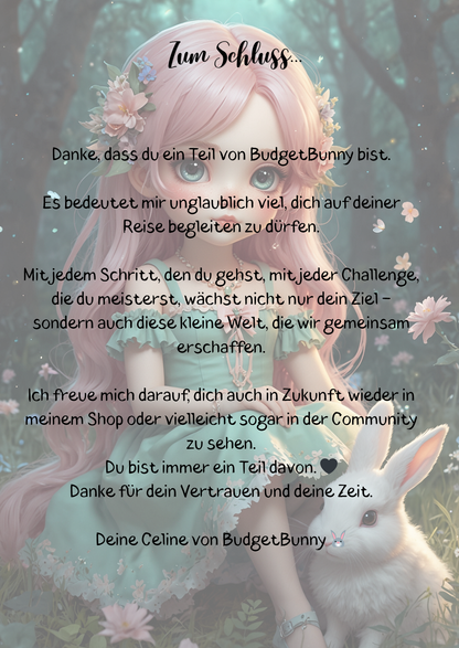 Streng limitiert auf 50 Exemplare! A5 Sparbuch ,,1 Jahr BudgetBunny, Highlights aus einem Jahr,,