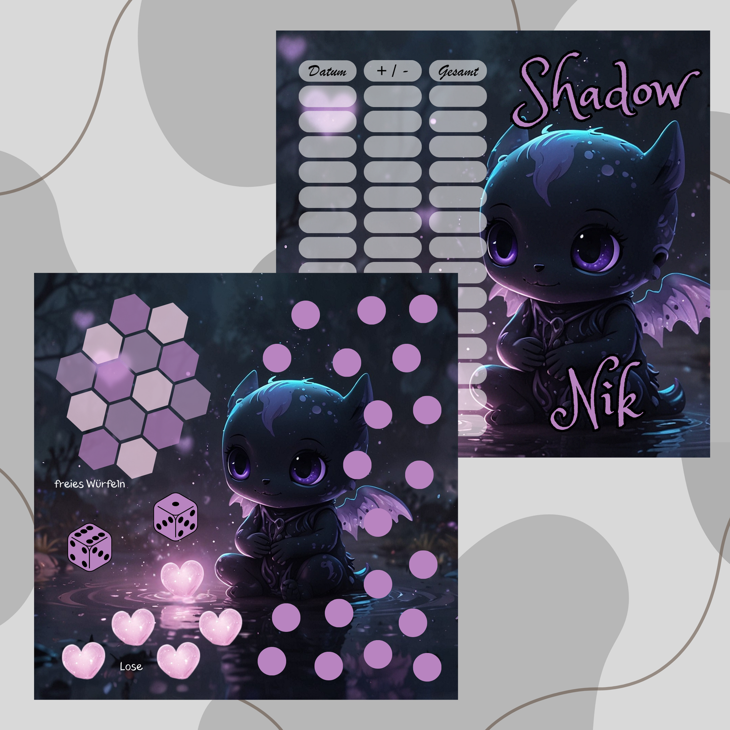 2er Klappkarte ,,Shadow Nik,,