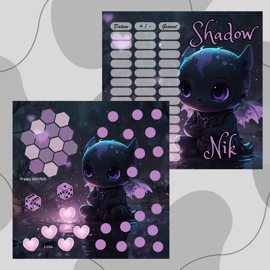 2er Klappkarte ,,Shadow Nik,,