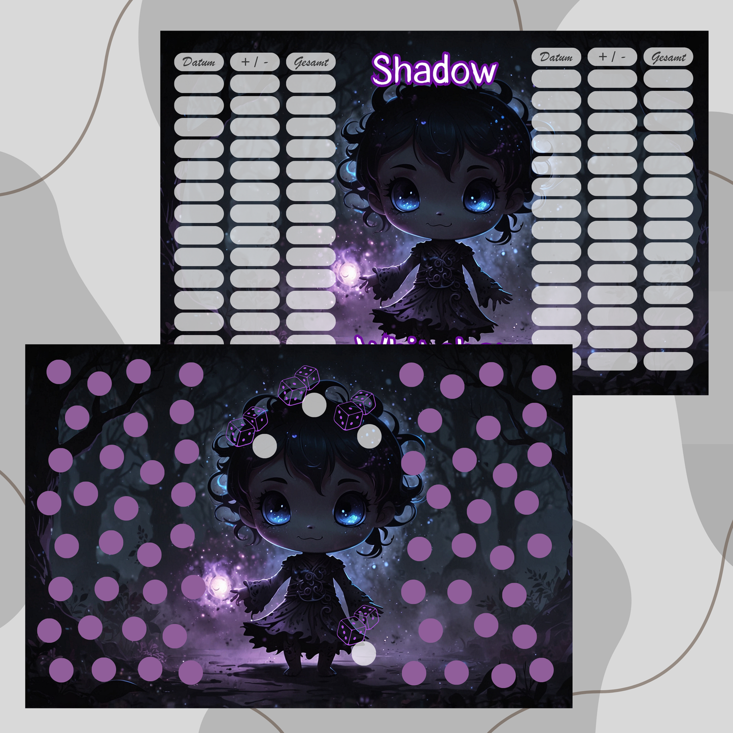 A6 3er Klappkarte ,,Shadow Whitcher,,