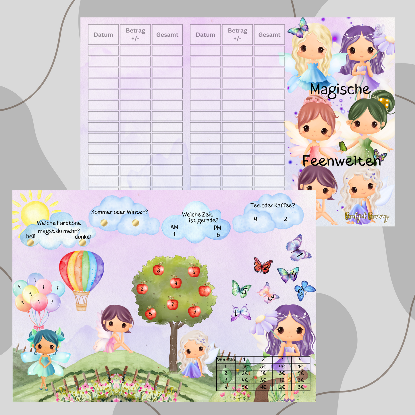 3er-Klappkarte ,,Magische Feenwelten,,