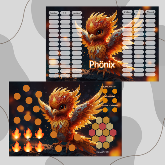 A6 3er Klappkarte ,,Phönix,,