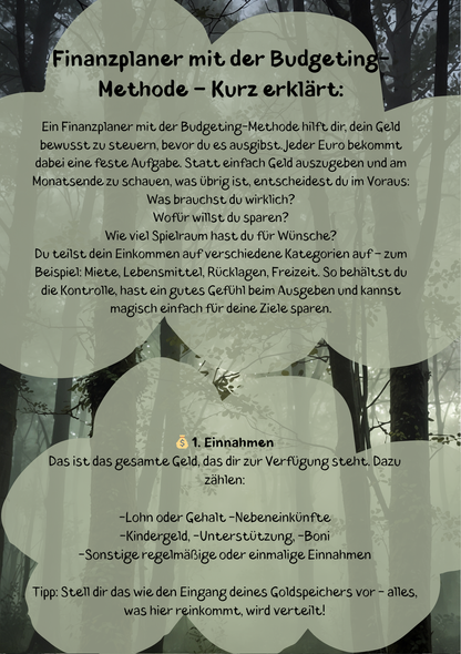 Dein Persönliches Finanzbuch für 12 Monate (grüne Version)