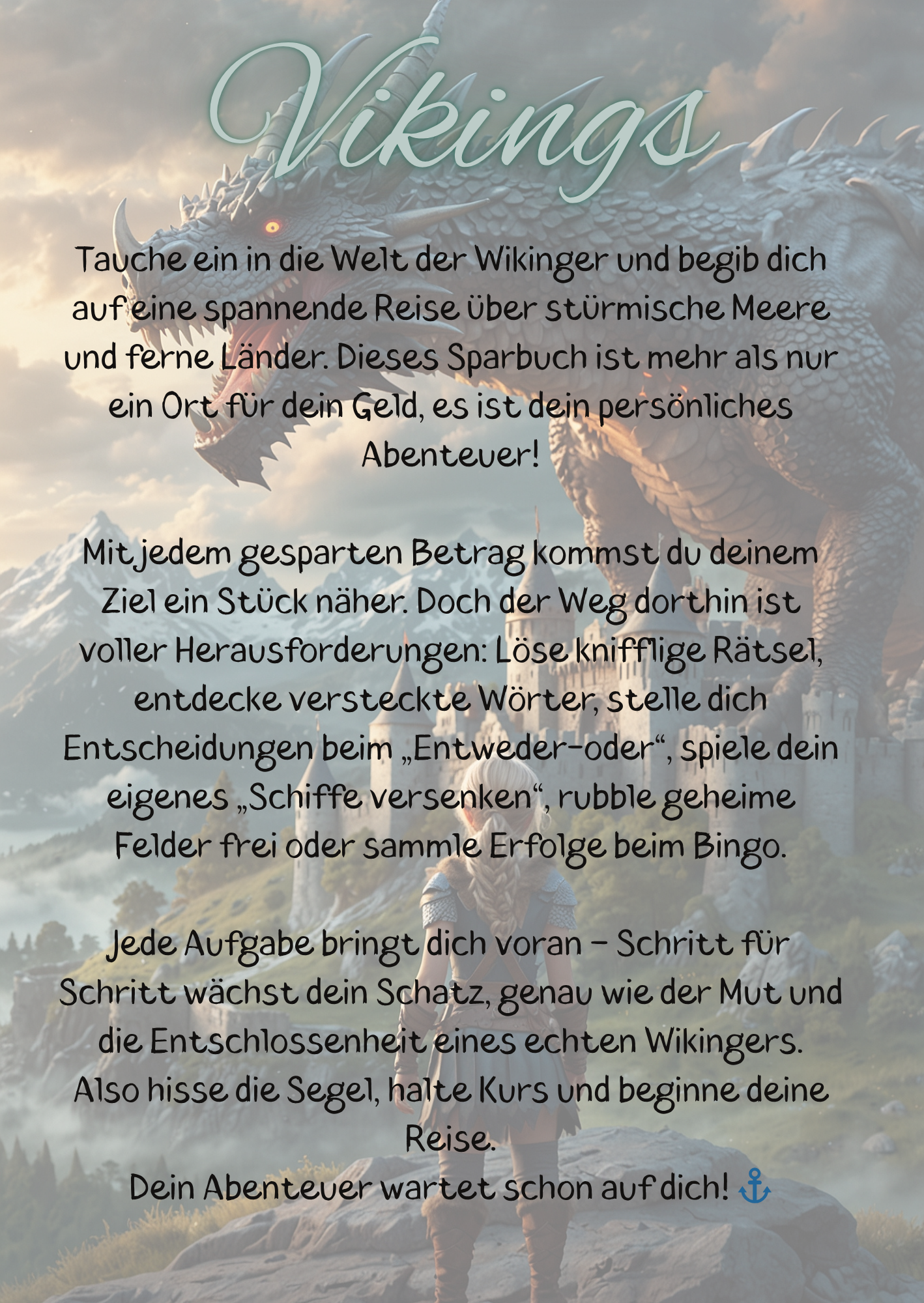 A5 Sparbuch ,,Vikings,,