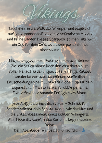 A5 Sparbuch ,,Vikings,,