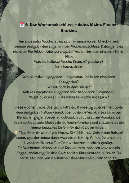 Dein Persönliches Finanzbuch für 12 Monate (grüne Version)