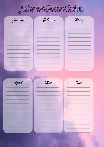 Dein Persönliches Finanzbuch für 12 Monate (lila Version)