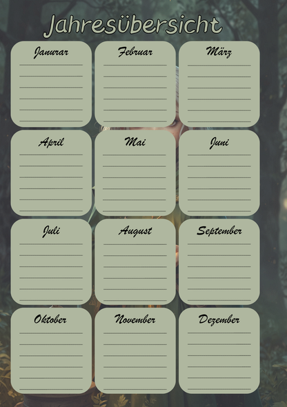 Dein Persönliches Finanzbuch für 12 Monate (grüne Version)