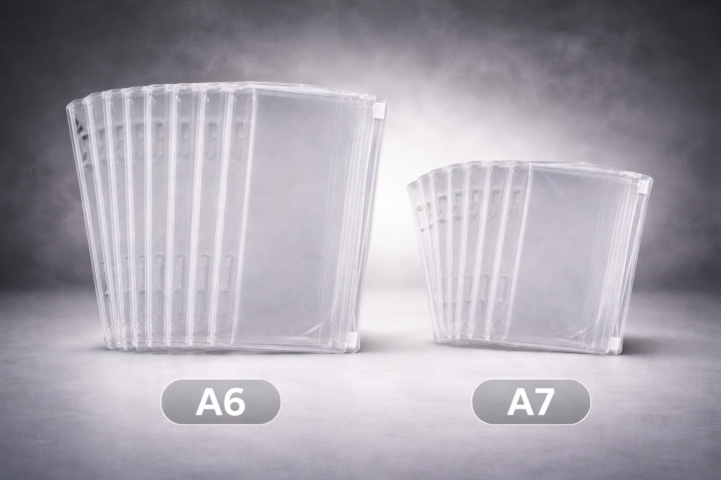 A6/A7 Clear double Hülle mit Druckverschluss