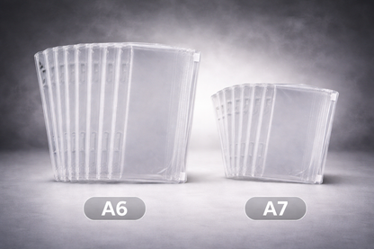 A6/A7 Clear double Hülle mit Druckverschluss