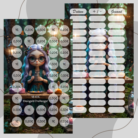 Einzelchallenge zum abheften ,,Kleingeld 0,20€, 0,50€ 1,00€,,